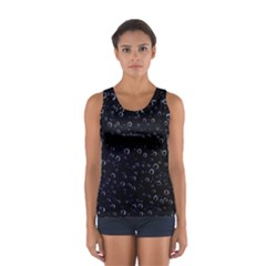 Blued Dark Bubbles Print Sport Tank Top  by dflcprintsclothing