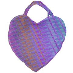 Diagonal Line Design Art Giant Heart Shaped Tote by LoolyElzayat