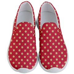 Red Hot Polka Dots Men s Lightweight Slip Ons by WensdaiAmbrose