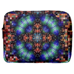 Mosaic Kaleidoscope Form Pattern Make Up Pouch (large) by Pakrebo