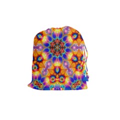 Image Fractal Background Image Drawstring Pouch (medium) by Pakrebo