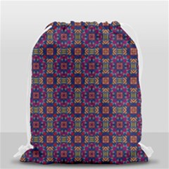Tile Pattern Background Image Purple Drawstring Bag (small) by Pakrebo