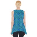 Background Image Tile Pattern Blue Side Drop Tank Tunic View2