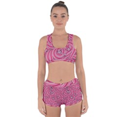 Pattern Doodle Design Drawing Racerback Boyleg Bikini Set by Pakrebo