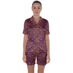 Background Image Decorative Satin Short Sleeve Pyjamas Set by Pakrebo