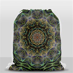 Fractal  Background Graphic Drawstring Bag (small) by Pakrebo