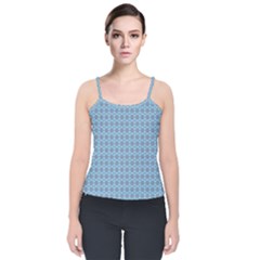 Kaleidoscope Colorful Units Surreal Velvet Spaghetti Strap Top