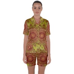 Background Fractals Surreal Design Satin Short Sleeve Pyjamas Set by Pakrebo