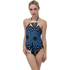 Fractal Tile Kaleidoscope Design Go With The Flow One Piece Swimsuit by Pakrebo