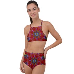 Mandala Fractal Graphic Design High Waist Tankini Set by Pakrebo