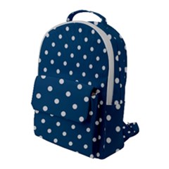 Turquoise Polka Dot Flap Pocket Backpack (large) by retrotoomoderndesigns