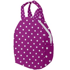 Fuschia Polka Dot Travel Backpacks by retrotoomoderndesigns