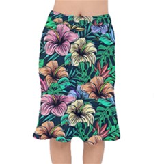 Hibiscus Dream Mermaid Skirt by retrotoomoderndesigns