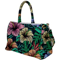 Hibiscus Dream Duffel Travel Bag by retrotoomoderndesigns