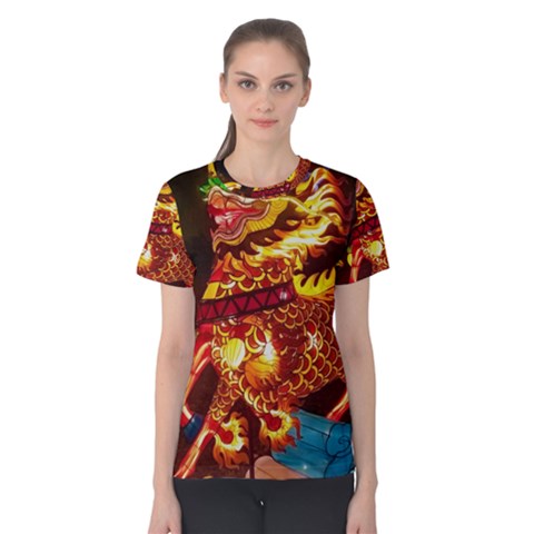 Dragon Lights Women s Cotton Tee by Riverwoman