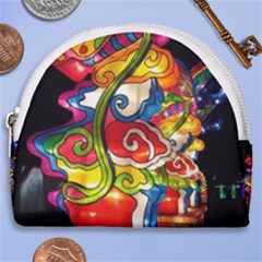 Dragon Lights Centerpiece Horseshoe Style Canvas Pouch by Riverwoman