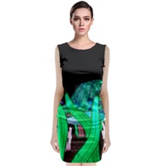 Dragon Lights Turtle Sleeveless Velvet Midi Dress by Riverwoman