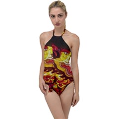 Dragon Lights Ki Rin Go With The Flow One Piece Swimsuit by Riverwoman