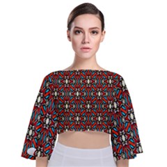 Ml-89 Tie Back Butterfly Sleeve Chiffon Top by ArtworkByPatrick