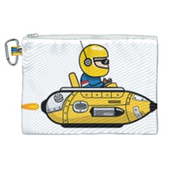 Cartoon Space Racer Galaxy Science Canvas Cosmetic Bag (xl) by Wegoenart