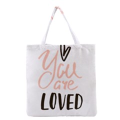 You Are Loved Grocery Tote Bag by alllovelyideas