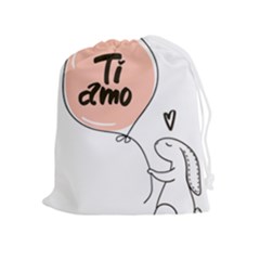 Ti Amo Lapin Drawstring Pouch (xl) by alllovelyideas