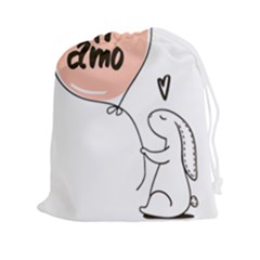 Ti Amo Lapin Drawstring Pouch (xxl) by alllovelyideas