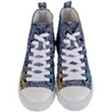 Tile Design Art Mosaic Pattern Women s Mid-Top Canvas Sneakers View1