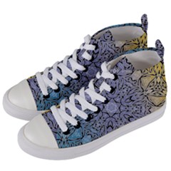 Tile Design Art Mosaic Pattern Women s Mid-top Canvas Sneakers by Pakrebo