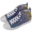 Tile Design Art Mosaic Pattern Women s Mid-Top Canvas Sneakers View2