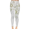 Flowers Background Leaf Leaves Inside Out Leggings View3