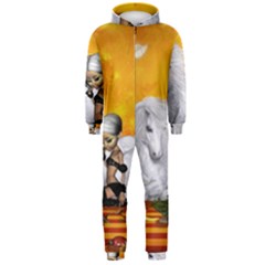 Wonderful Unicorn With Fairy Hooded Jumpsuit (men)  by FantasyWorld7