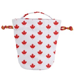 Maple Leaf Canada Emblem Country Drawstring Bucket Bag by Mariart