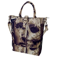 Creepy Photo Collage Artwork Buckle Top Tote Bag by dflcprintsclothing