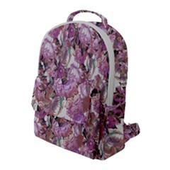 Romantic Pink Flowers Flap Pocket Backpack (large) by retrotoomoderndesigns