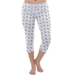 Leaves Plot Background Capri Yoga Leggings by Mariart