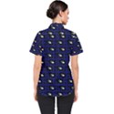 Eyes Blue Plaid Women s Short Sleeve Shirt View2
