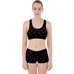 Candy Apple Black Pattern Work It Out Gym Set by snowwhitegirl