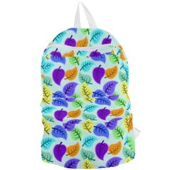 Colorful Leaves Blue Foldable Lightweight Backpack by snowwhitegirl