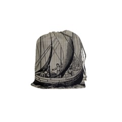 Vintage Ship Drawstring Pouch (small) by snowwhitegirl