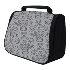 Victorian Paisley Grey Full Print Travel Pouch (small) by snowwhitegirl