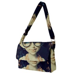 Red Braids Girl Old Full Print Messenger Bag by snowwhitegirl