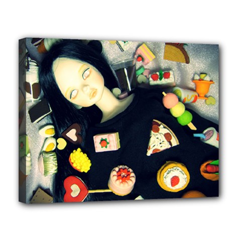 Food Canvas 14  X 11  (stretched) by snowwhitegirl