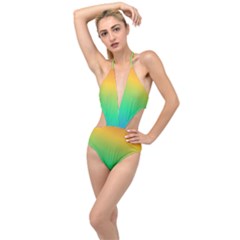Sunburnt Splash Plunging Cut Out Swimsuit by retrotoomoderndesigns