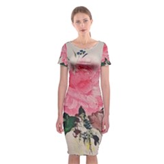 Margaret s Rose Classic Short Sleeve Midi Dress by Riverwoman