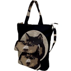 Husky Moon Shoulder Tote Bag by snowwhitegirl