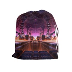Fractal Mandelbulb 3d Drawstring Pouch (xl) by Pakrebo