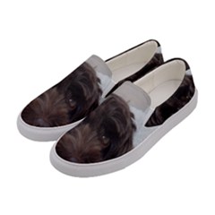 Laying In Dog Bed Women s Canvas Slip Ons by pauchesstore
