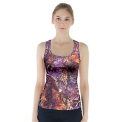 Colorful Rusty Abstract Print Racer Back Sports Top by dflcprintsclothing