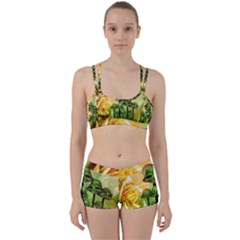 Awesome Funny Mushroom Skulls With Roses And Fire Perfect Fit Gym Set by FantasyWorld7